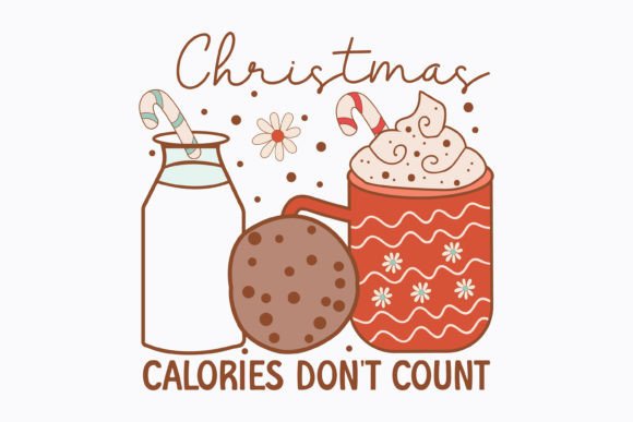 Christmas Calories Don't Count Retro SVG