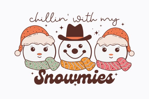Christmas Chillin with My Snow Retro Svg