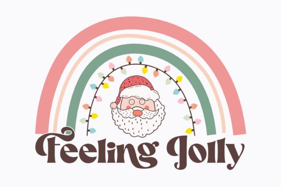 Christmas Feeling Jolly Retro Svg Santa
