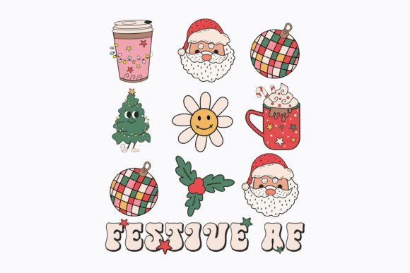 Christmas Festive Af Retro Svg