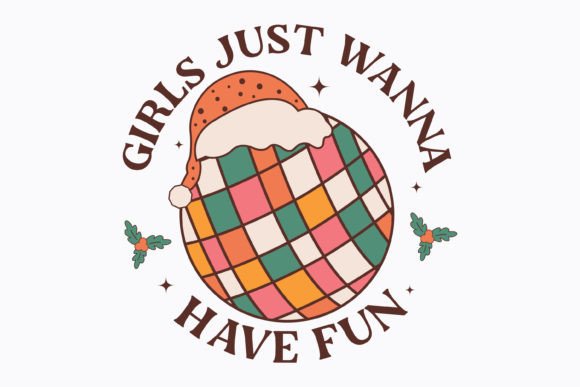 Christmas Girls Just Wanna Retro Svg