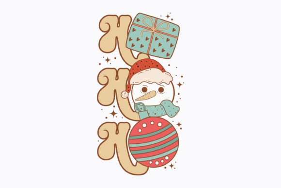 Christmas Ho Ho Ho Retro Svg
