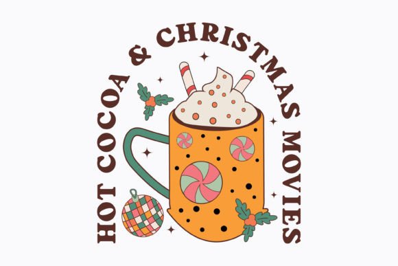 Christmas Hot Cocoa and Retro Svg