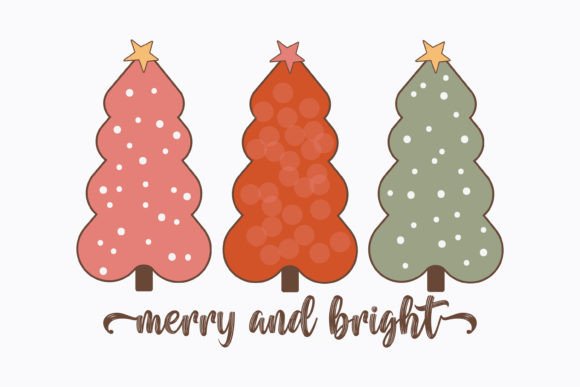 Christmas Merry and Bright Tree Svg