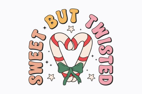 Christmas Sweet but Twisted Retro Svg