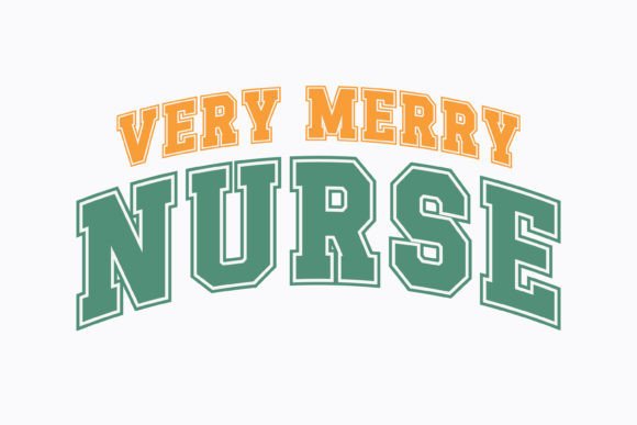 Christmas Very Merry Nurse Retro Svg