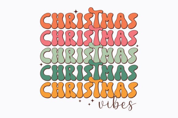 Christmas Vibes Retro Svg
