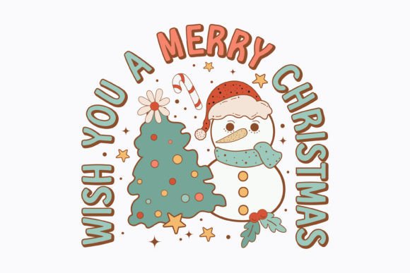 Christmas Wish You a Merry Retro Svg