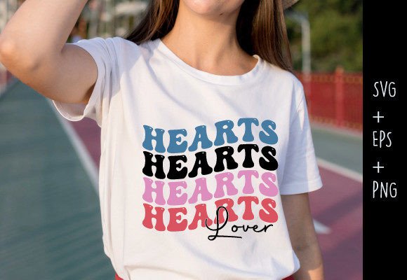 Hearts Lover Indoor Game Typo Retro SVG