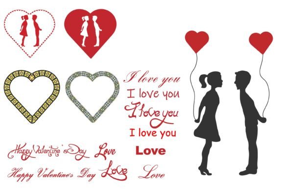 Love Couple Valentines Day SVG Love