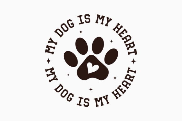 My Dog is My Heart Retro Dog