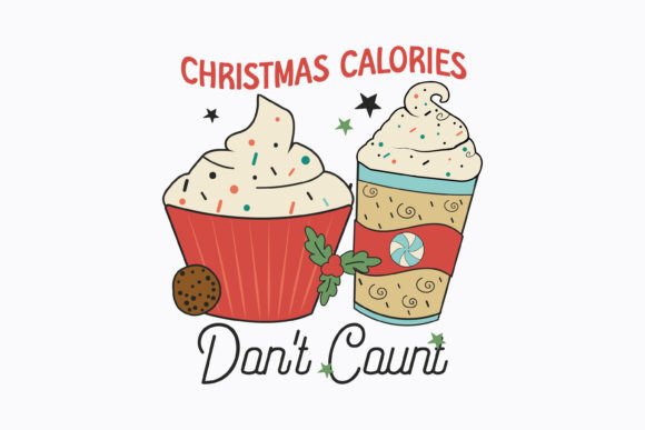Retro Christmas Calories Svg Design