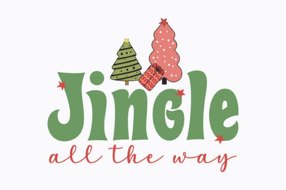 Retro Christmas Jingle All the Way Svg