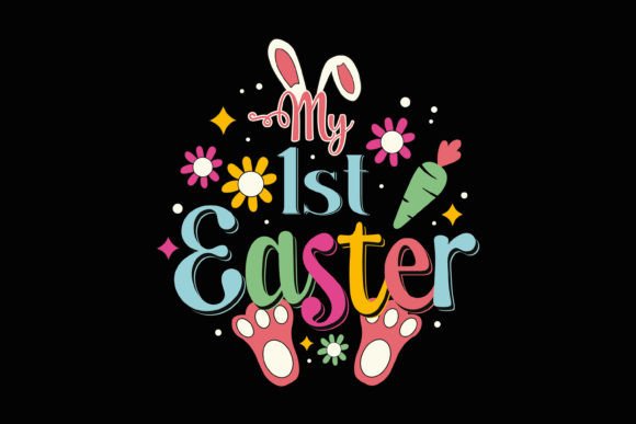 Retro My 1st Easter Baby SVG Design