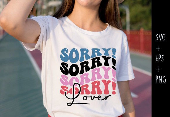 Sorry Lover Indoor Game Typo Retro SVG