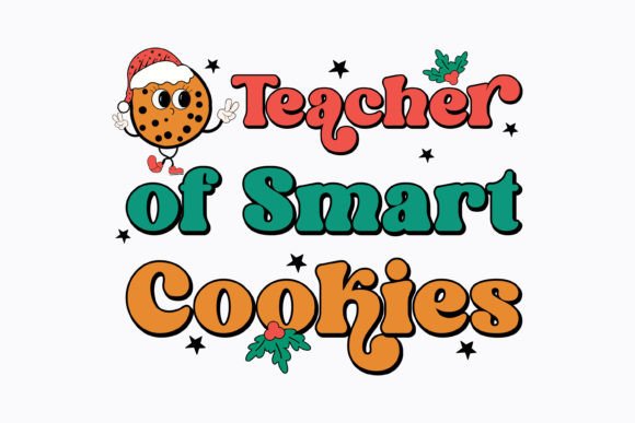 Teacher of Smart Christmas Retro Svg