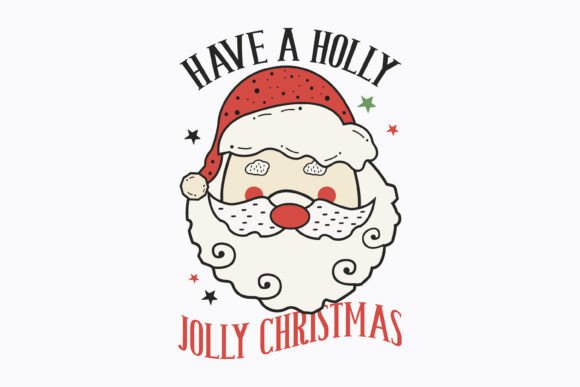 Vintage Christmas Holly Jolly Svg